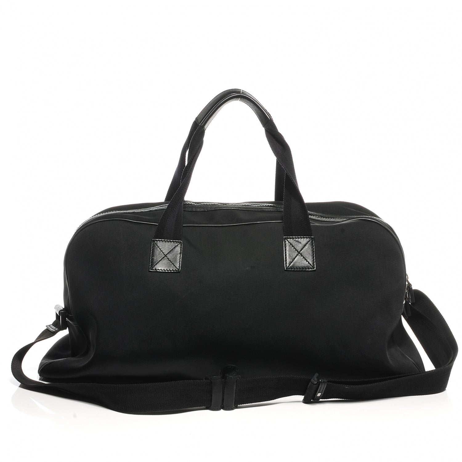 Gucci Canvas Large Parana Web Duffle Bag Black 5 of 11