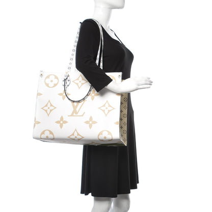 Louis Vuitton Monogram Giant Onthego GM Kaki Beige 2 of 9