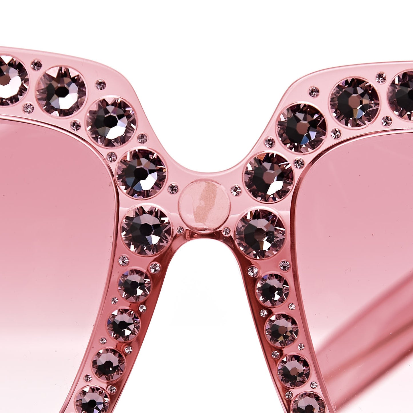Acetate Crystal Oversize Sunglasses GG0145S Pink