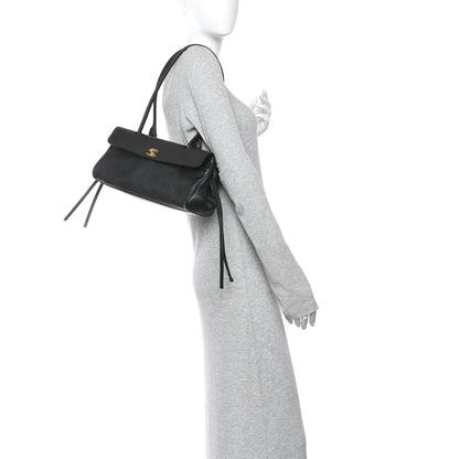 Chanel Grained Calfskin Stitched Urban Essentials Small Shopping Bag Black 2 of 10
