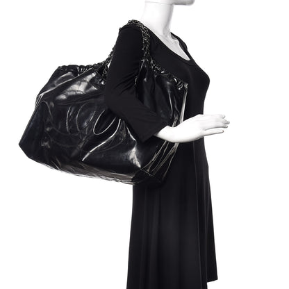 Chanel Vinyl XL Coco Cabas Black 2 of 12