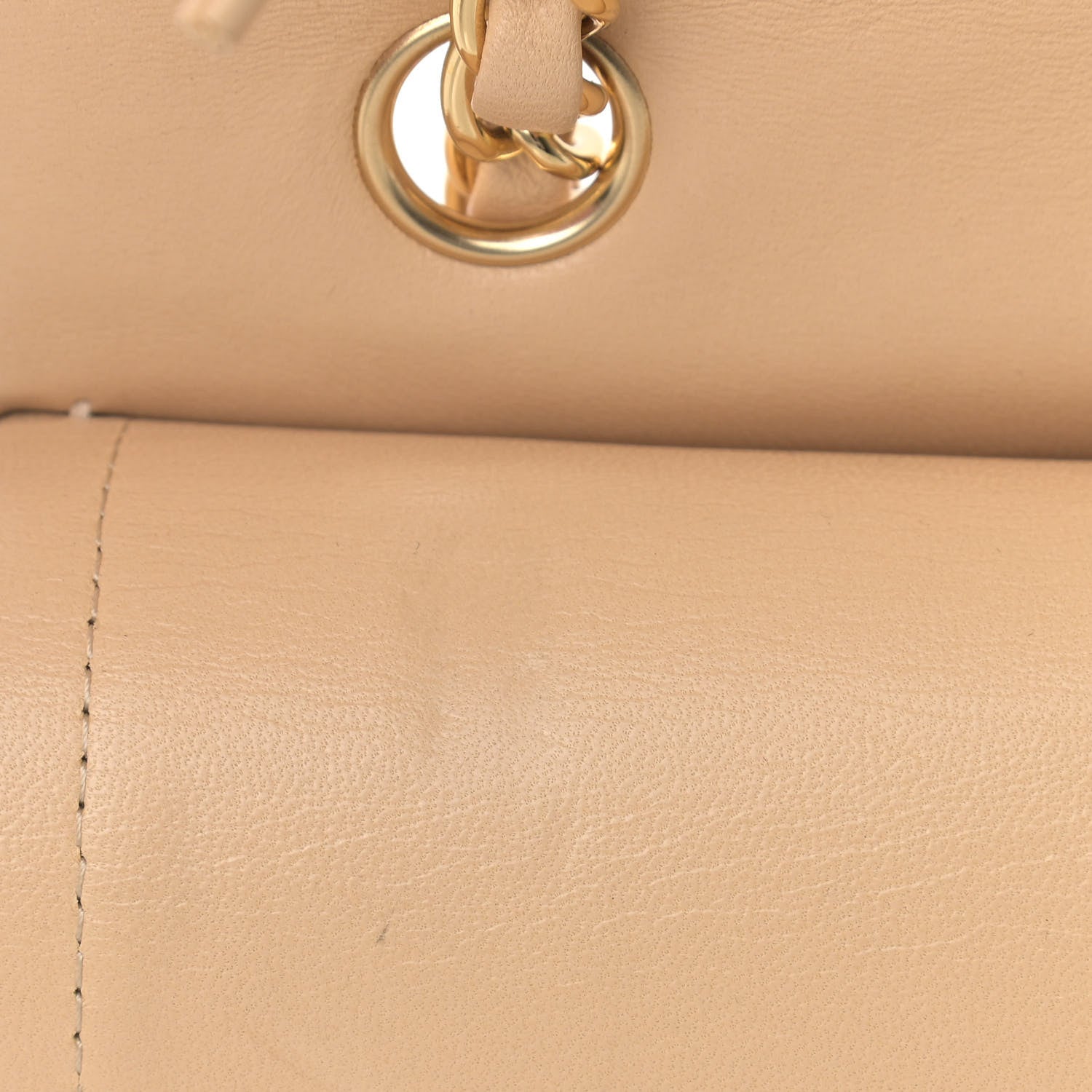 Chanel Lambskin Quilted Medium Double Flap Beige 18 of 18