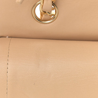 Chanel Lambskin Quilted Medium Double Flap Beige 18 of 18