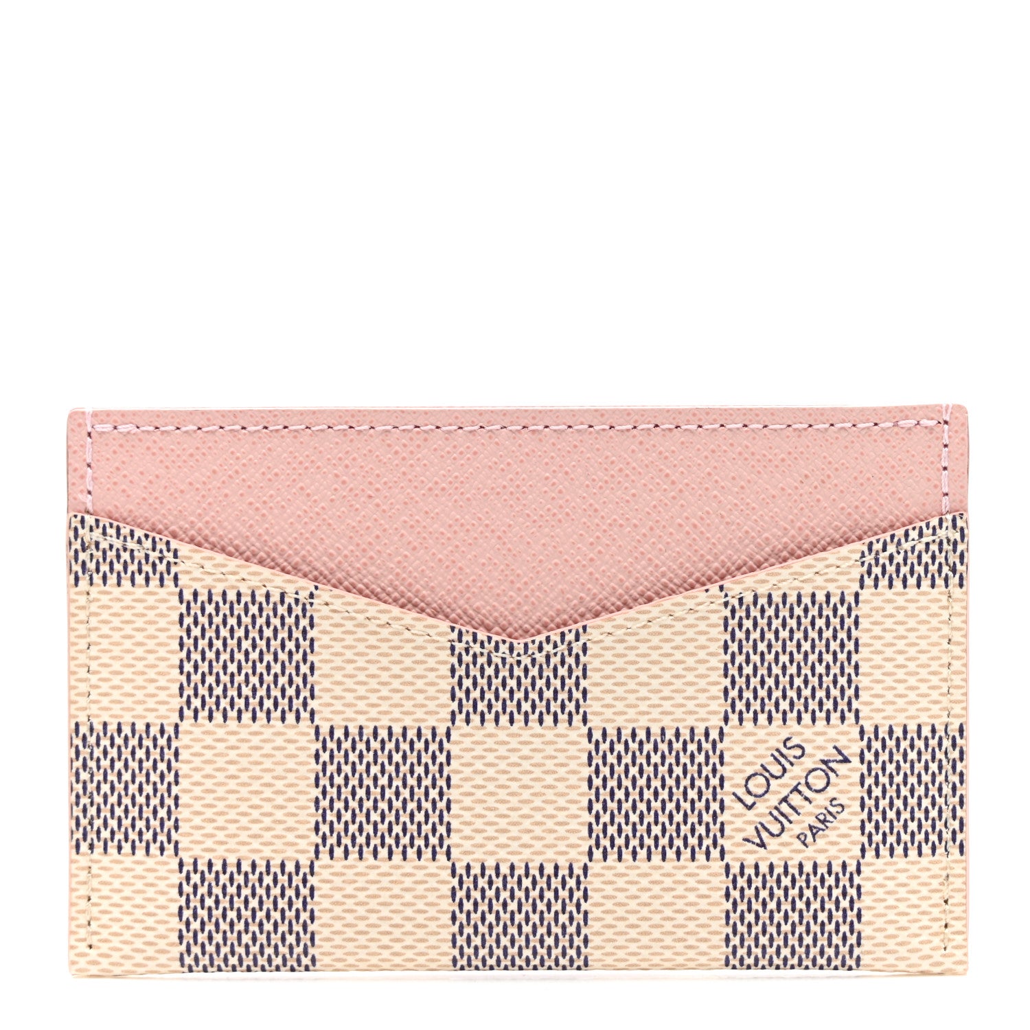 Louis Vuitton Damier Azur Daily Card Holder Rose Ballerine 1 of 8