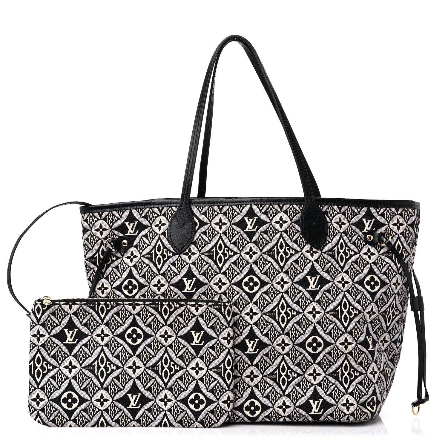 Louis Vuitton Jacquard Since 1854 Neverfull MM Grey 1 of 13