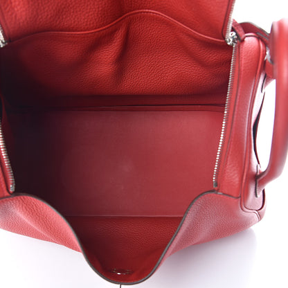 Hermes Taurillon Clemence Lindy 34 Rouge Casaque 5 of 9