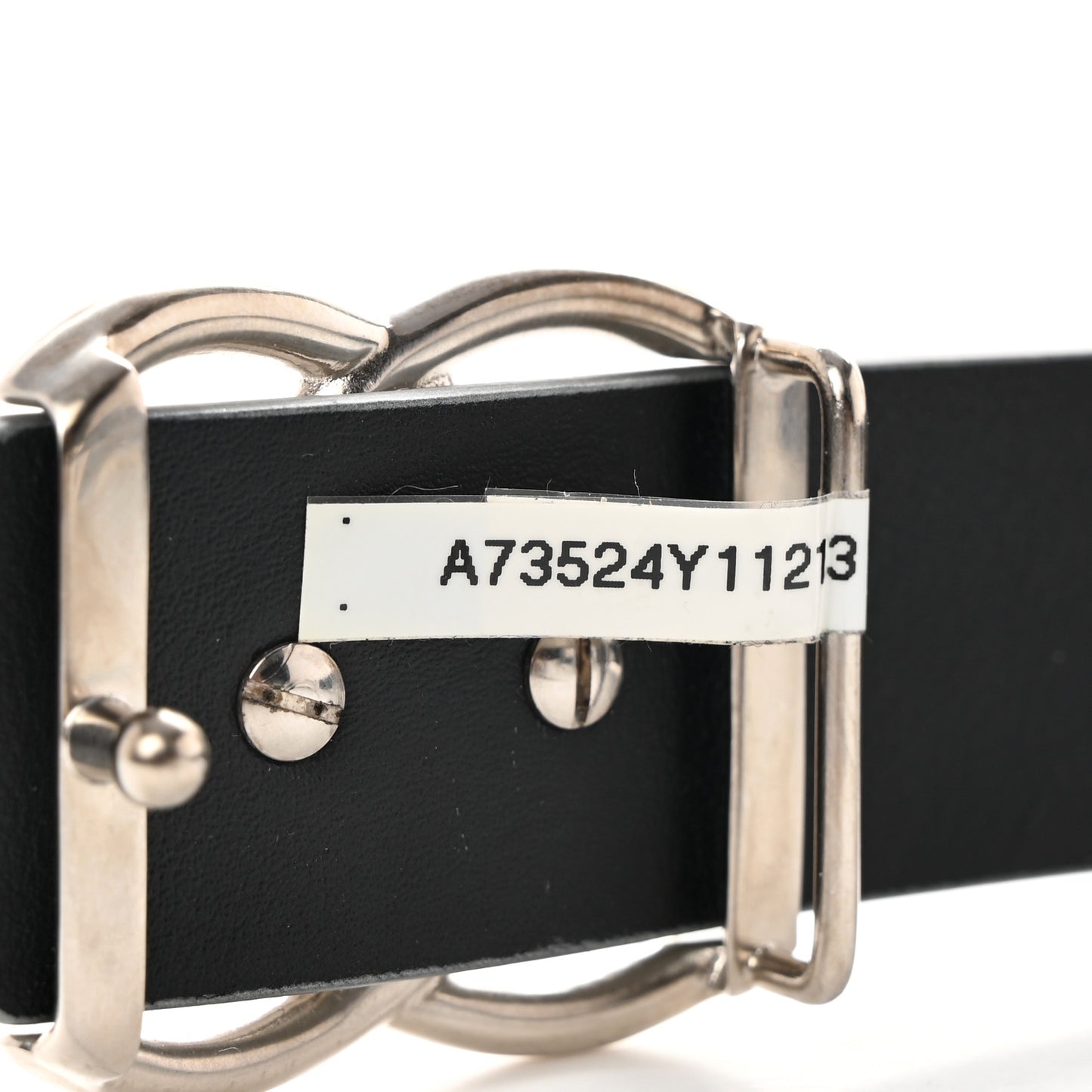Calfskin CC Mirror Belt 75 30 Silver