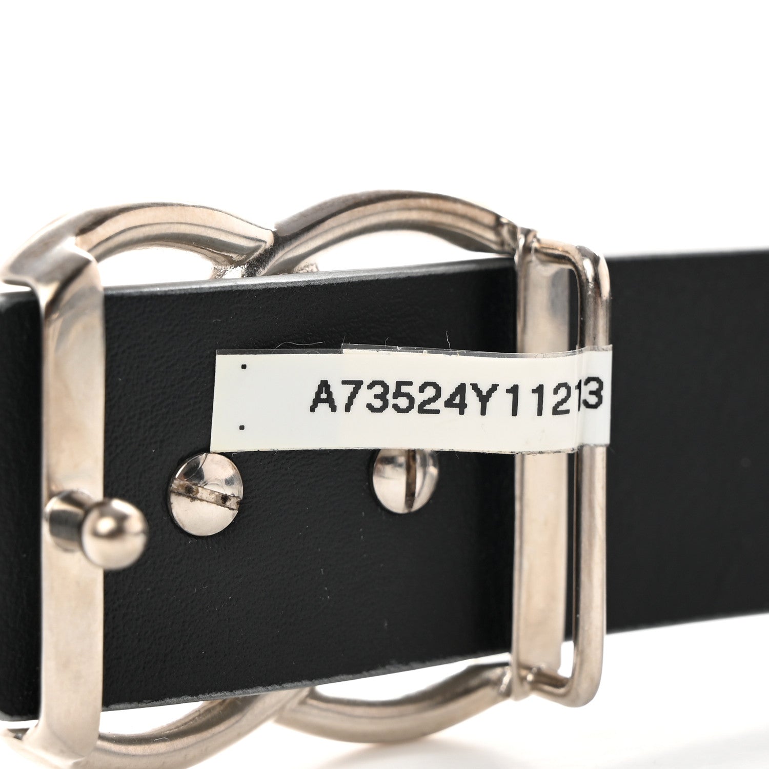 Chanel Calfskin CC Mirror Belt 75 30 Silver 4 of 7