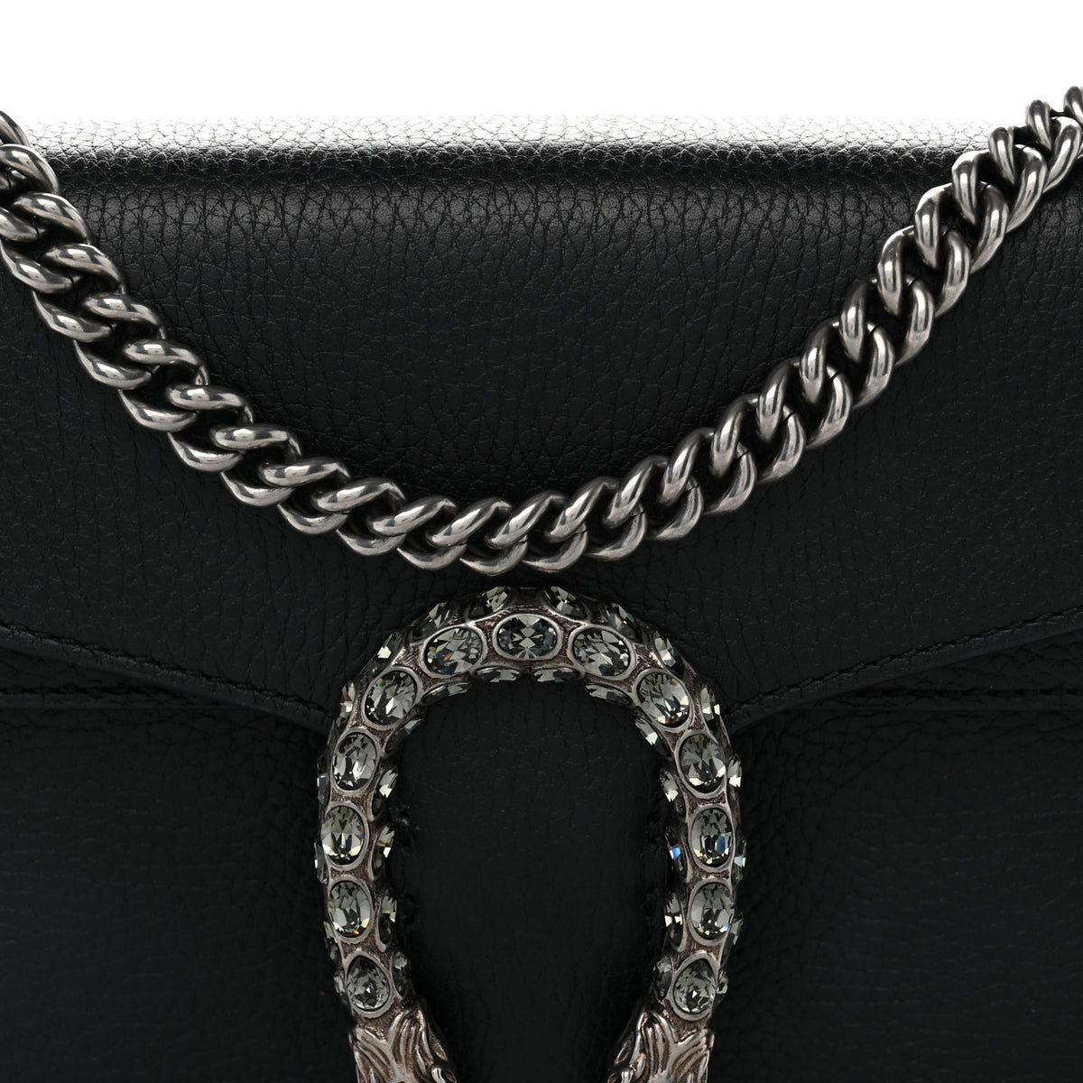 Gucci Pebbled Calfskin Small Dionysus Shoulder Bag Black 10 of 12