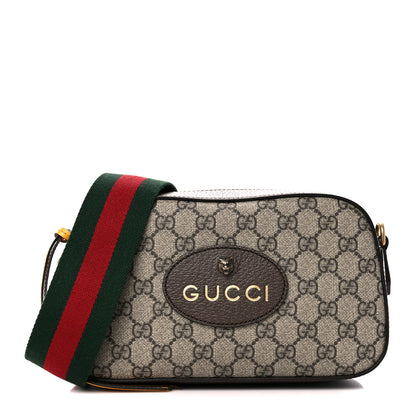 Gucci GG Supreme Monogram Web Neo Vintage Shoulder Bag Beige New Acero Crop 1 of 11
