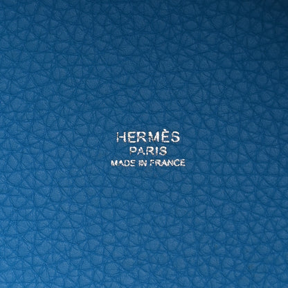 Hermes Taurillon Clemence Picotin Lock 18 PM Bleu Frida 6 of 13