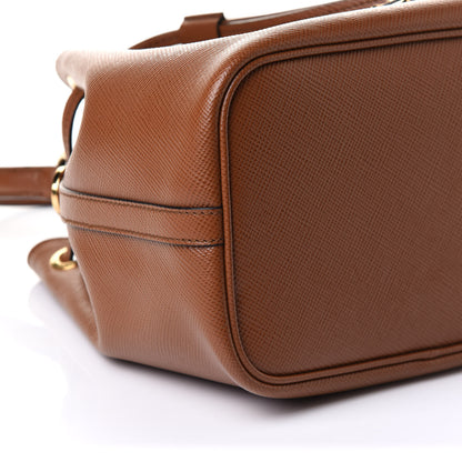 Prada Saffiano Cuir Bucket Bag Cognac 6 of 11
