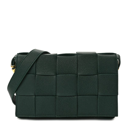 Bottega Veneta Grained Calfskin Maxi Intrecciato Cassette Crossbody Bag Raintree Green 1 of 11
