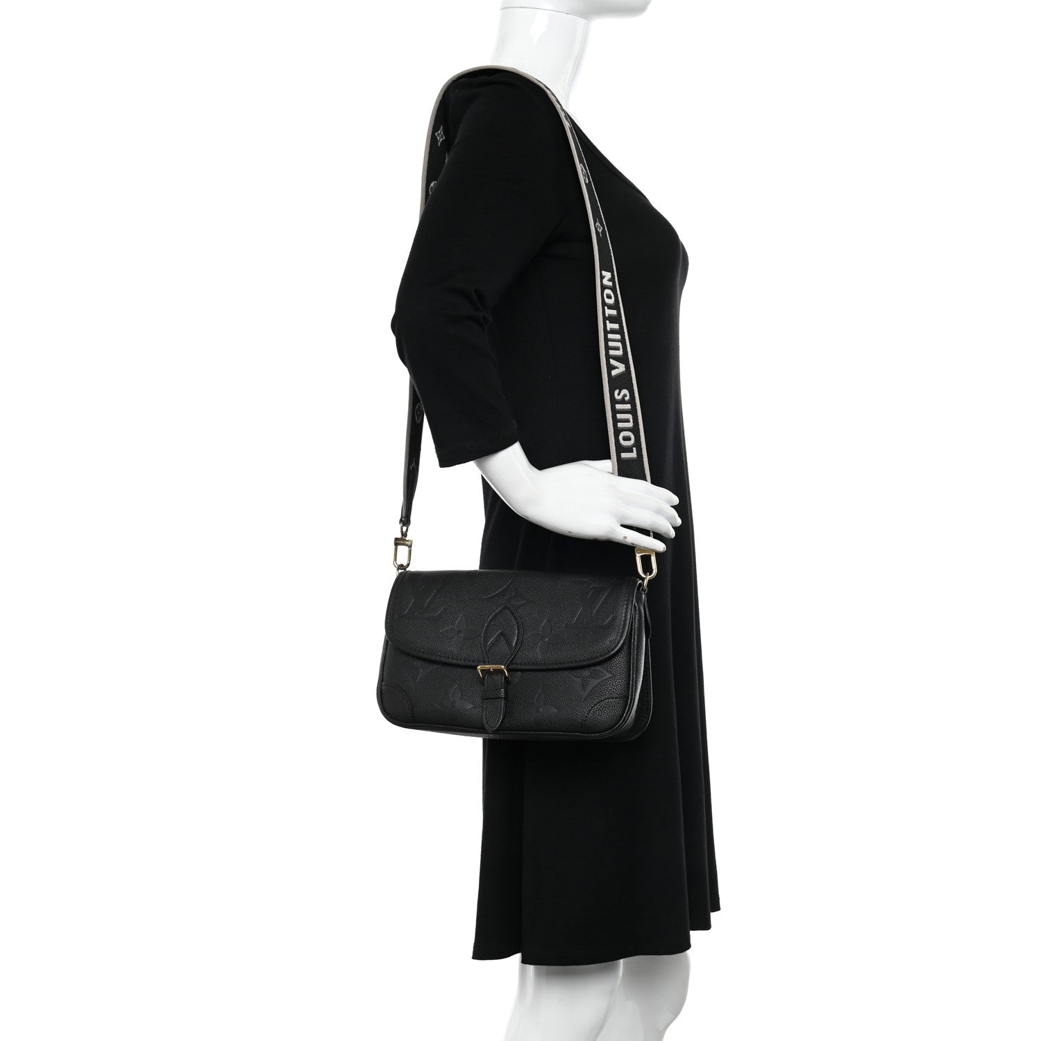 Louis Vuitton Empreinte Monogram Giant Diane Black 2 of 9