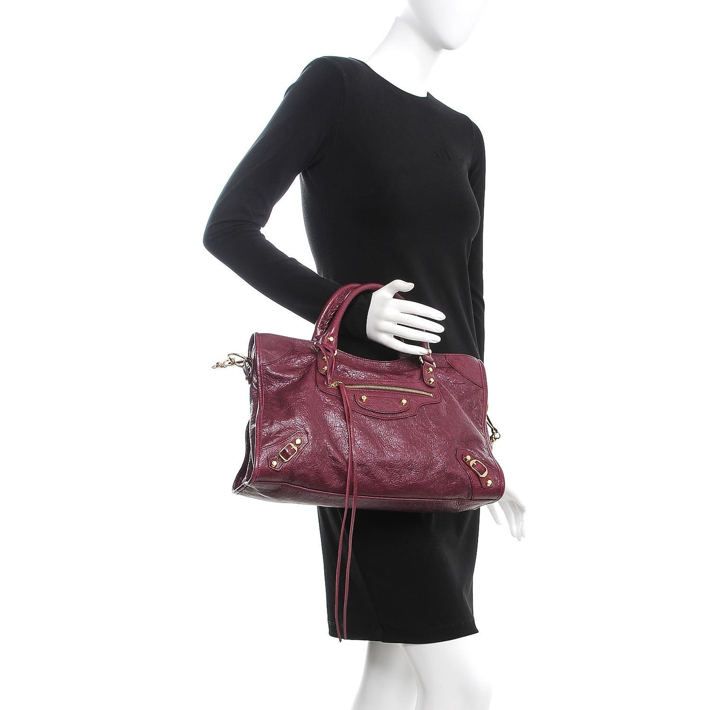 Agneau Classic Gold Hardware City Violet Prune