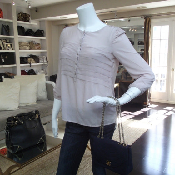 Jersey Ribbon Stitch Flap Navy