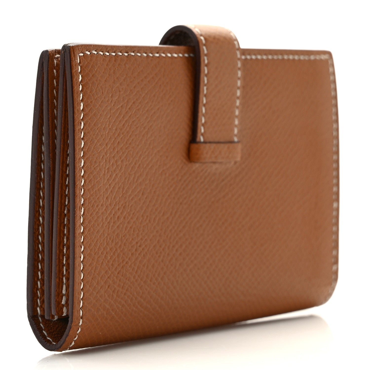 Hermes Epsom Bearn Card Holder Wallet Gold 3 of 7