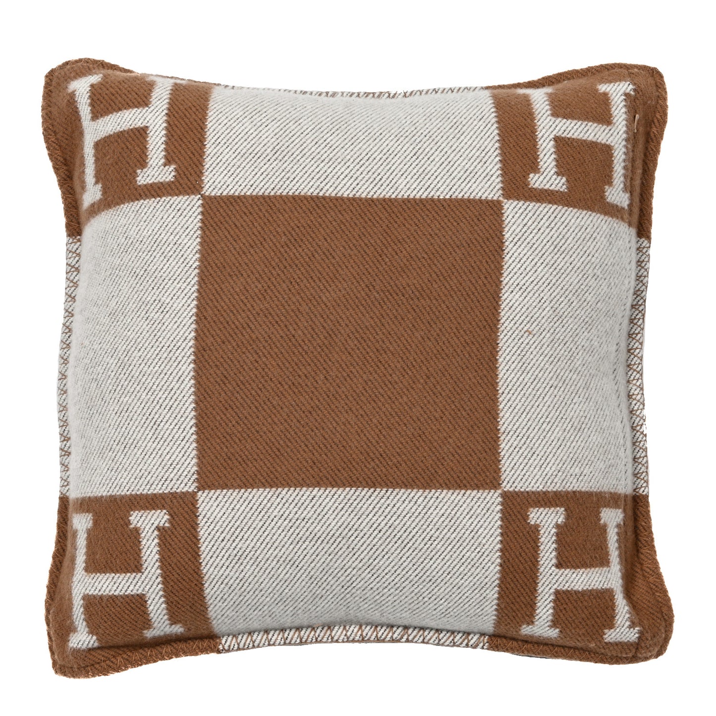 Wool Cashmere Avalon Pillow PM Ecru Camel