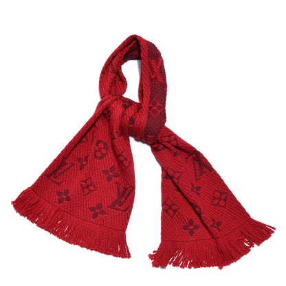 Louis Vuitton Wool Silk Logomania Scarf Rubis 1 of 4
