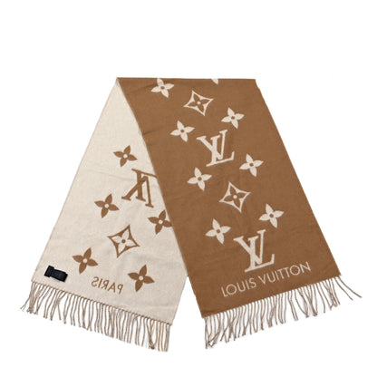 Louis Vuitton Cashmere Monogram Reykjavik Scarf Sable 2 of 4
