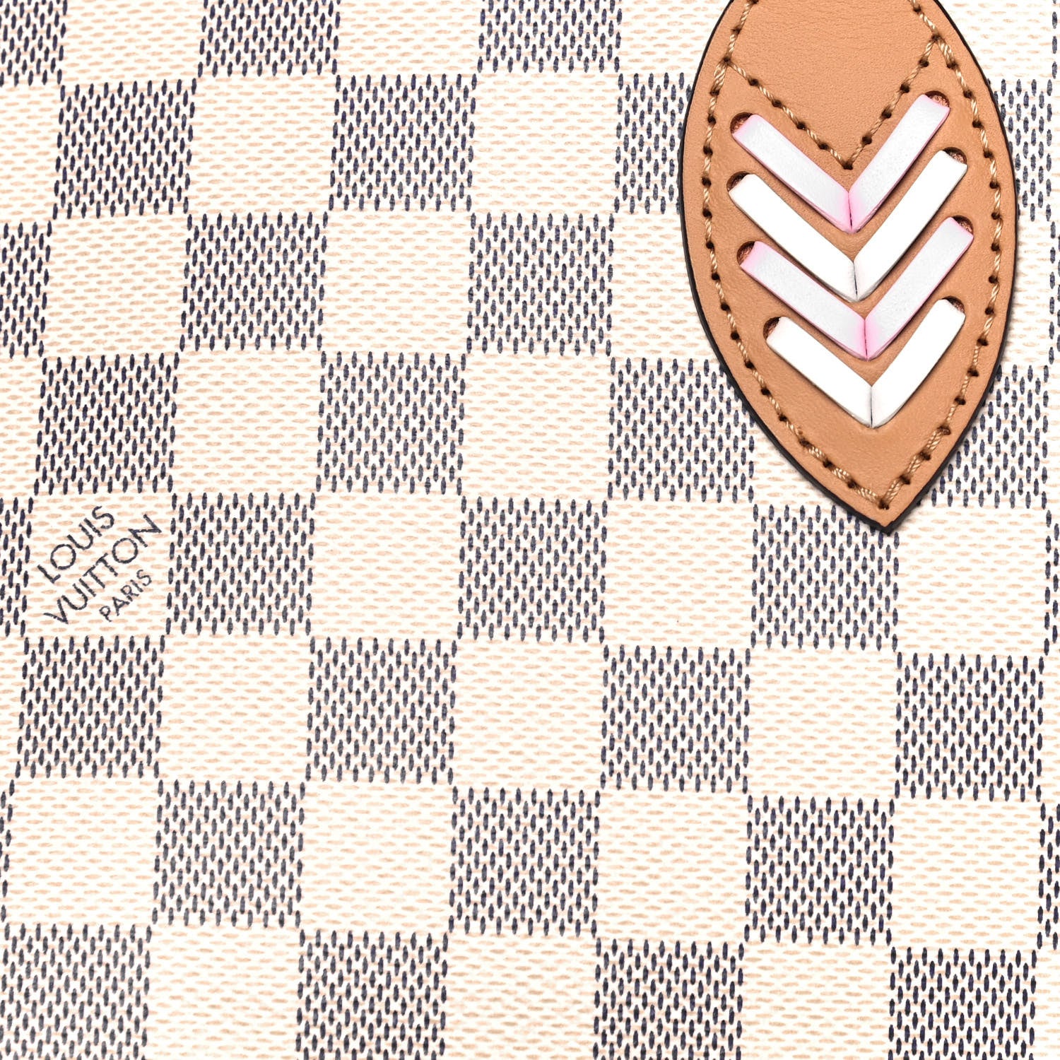 Louis Vuitton Damier Azur Braided Neverfull MM Pink 7 of 9