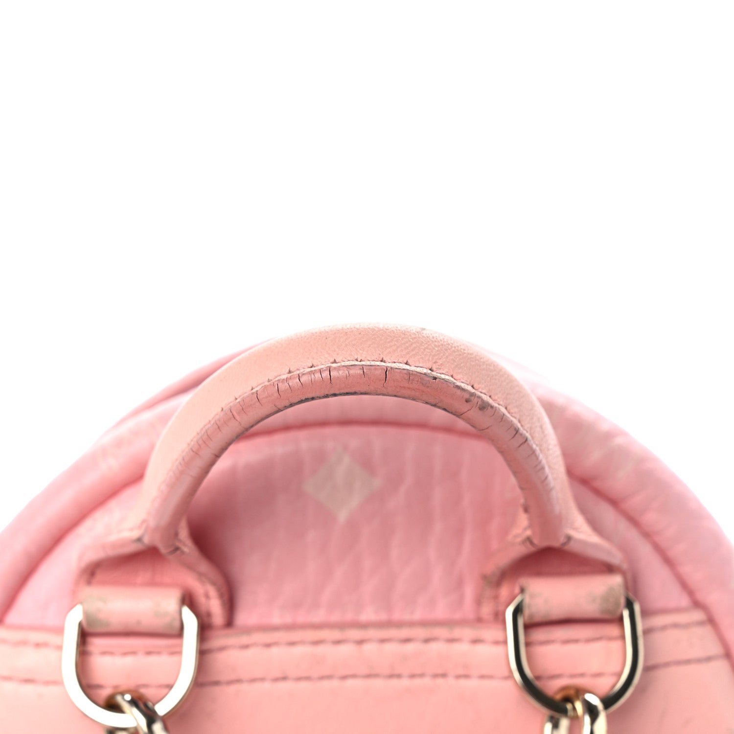 MCM Visetos Side Stud X-Mini Stark Bebe Boo Backpack Soft Pink 14 of 18