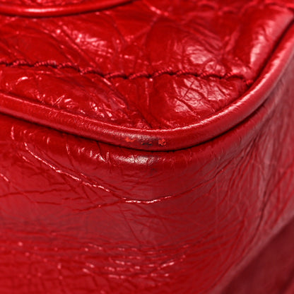 Saint Laurent Crinkled Calfskin Matelasse Monogram Medium Niki Chain Satchel Rouge Eros 11 of 13