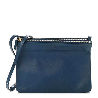 Celine Lambskin Large Trio Crossbody Bag Peacock 1 of 11