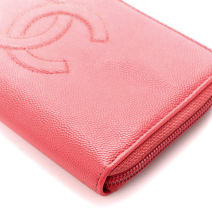 Chanel Caviar Large Timeless CC Zip Around Wallet Pink 11 of 15