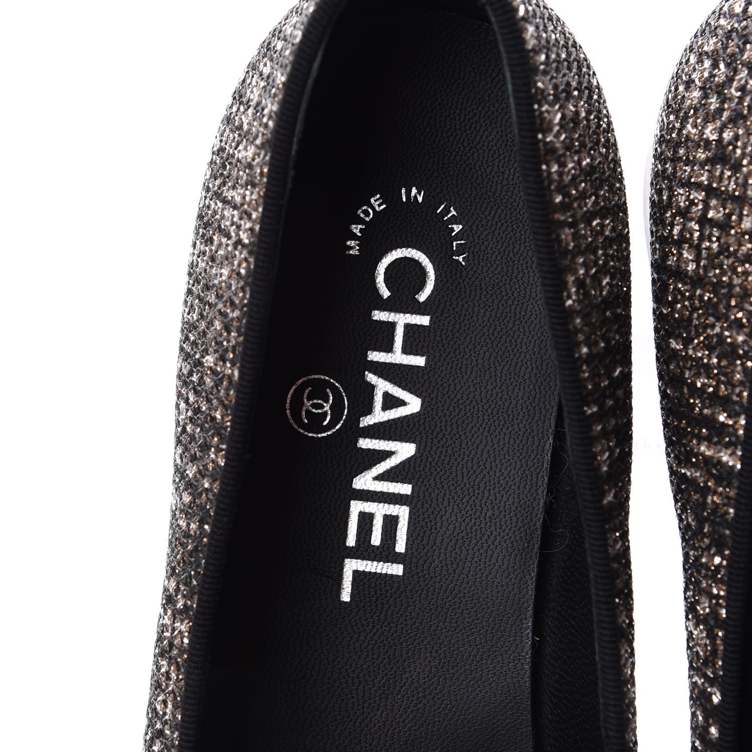 Chanel Fantasy Fabric Grosgrain CC Mocassin Loafers 37 Pink Black 8 of 12