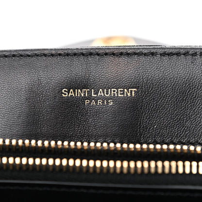 Saint Laurent Velvet Y Quilted Monogram Small Loulou Chain Satchel Black 6 of 11