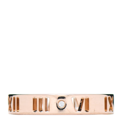 Tiffany 18K Rose Gold Diamond Atlas Pierced Ring 49 4.75 3 of 5