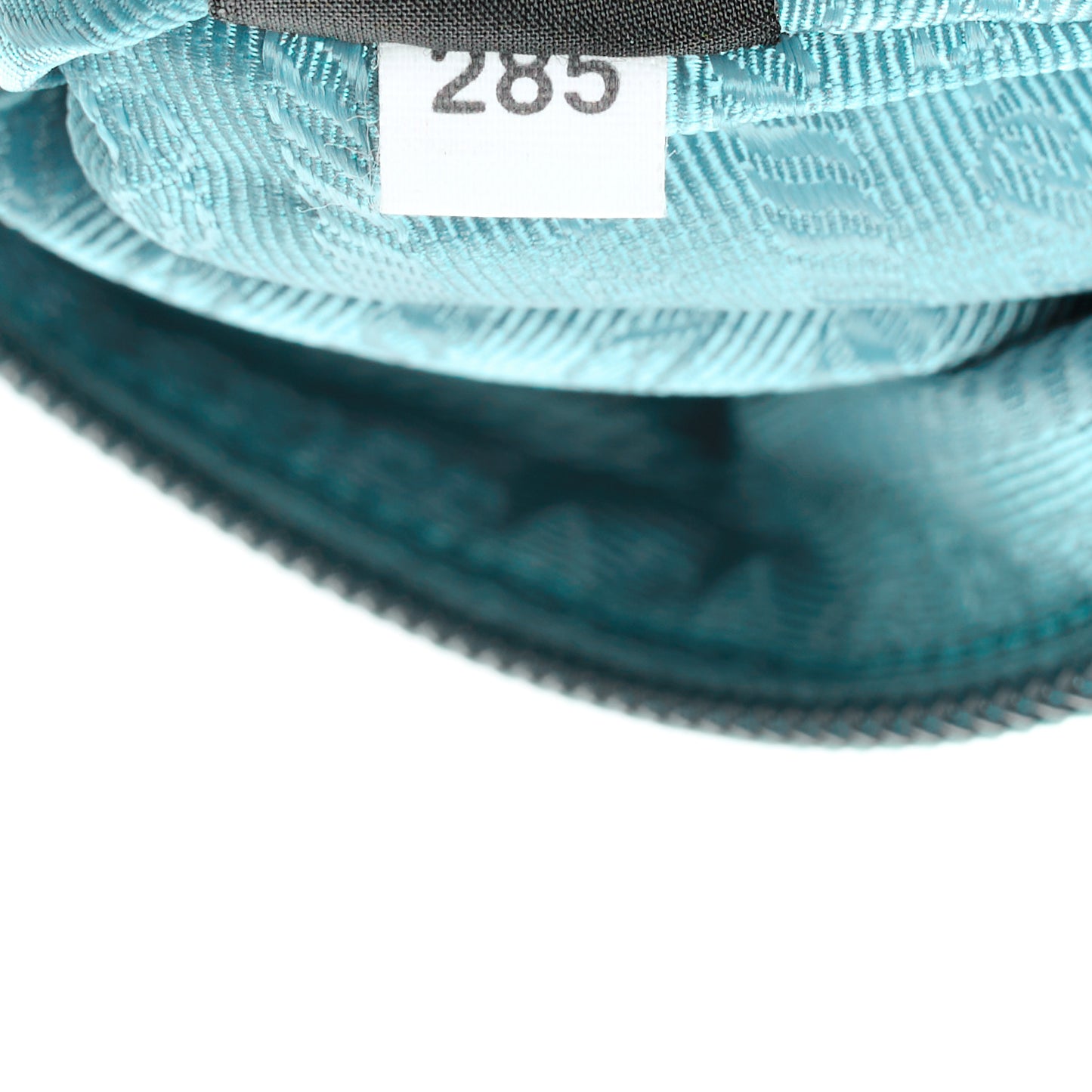 Tessuto Nylon Saffiano Wristlet Turchese