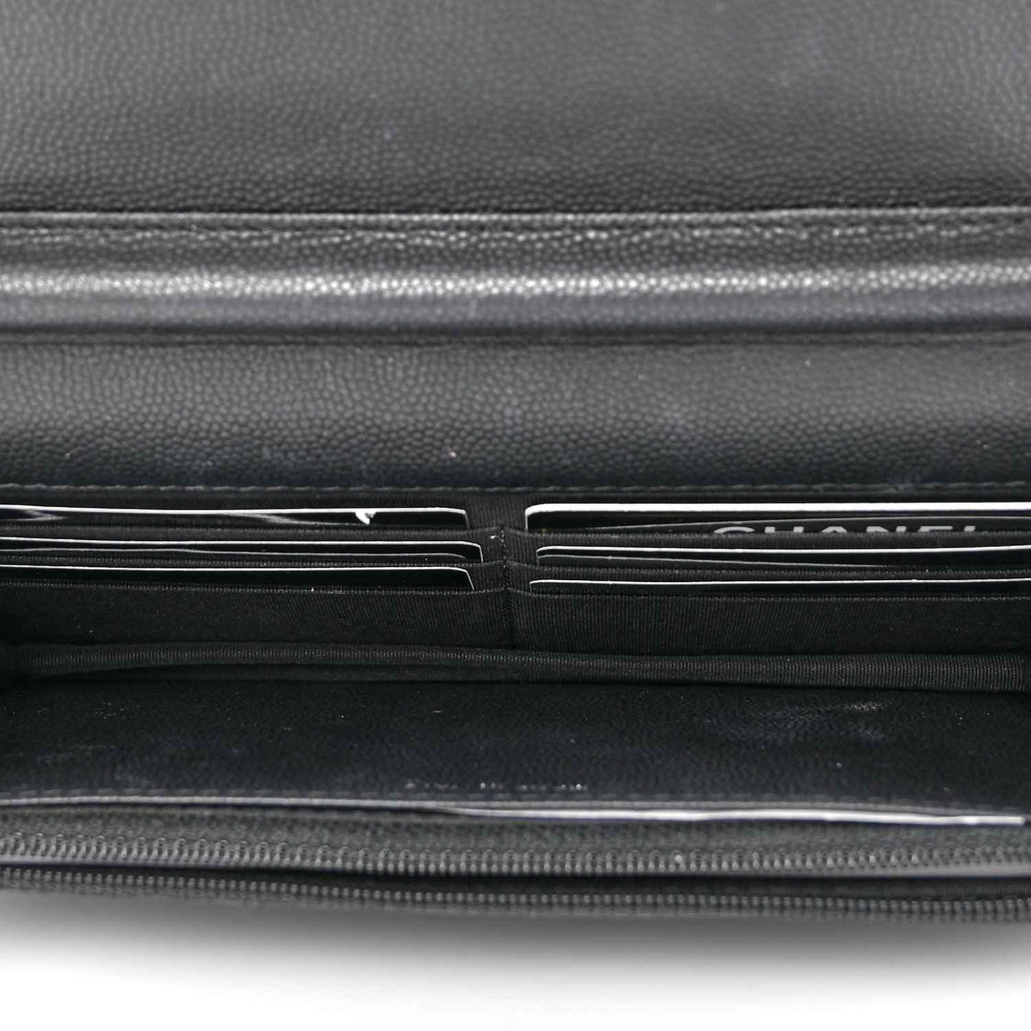 Chanel Caviar Camellia Embossed Wallet On Chain WOC Black 5 of 12