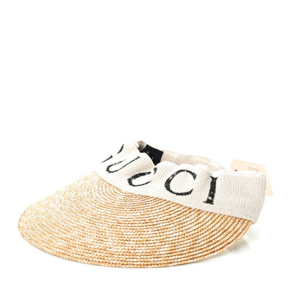 Gucci Raffia Logo Visor M Ivory Black 1 of 4