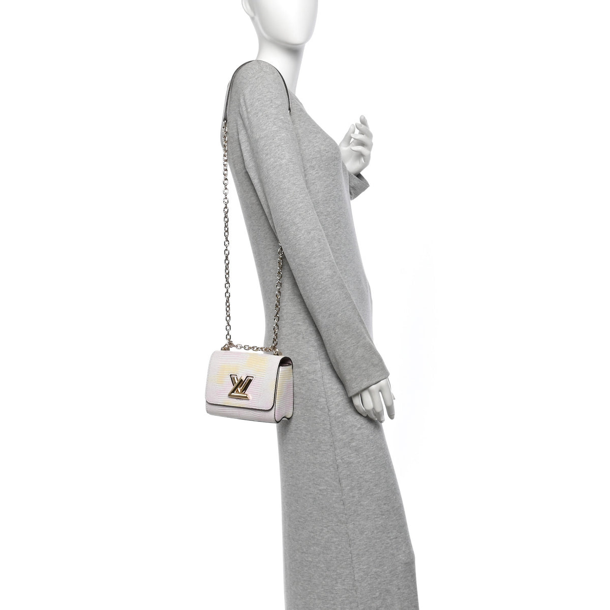 Louis Vuitton Iridescent Lizard Mini Twist Shoulder Bag Pastel Mirage 2 of 10