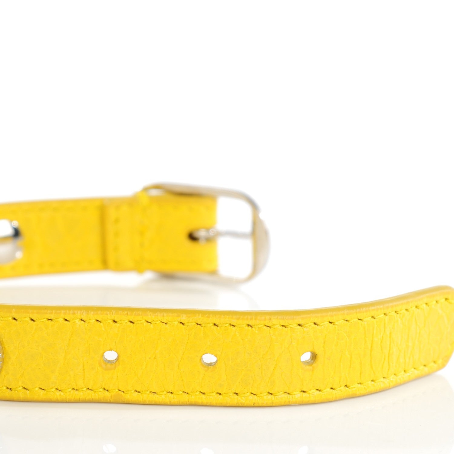 Balenciaga Agneau Giant Silver Hardware Stud Bracelet Curry 4 of 6