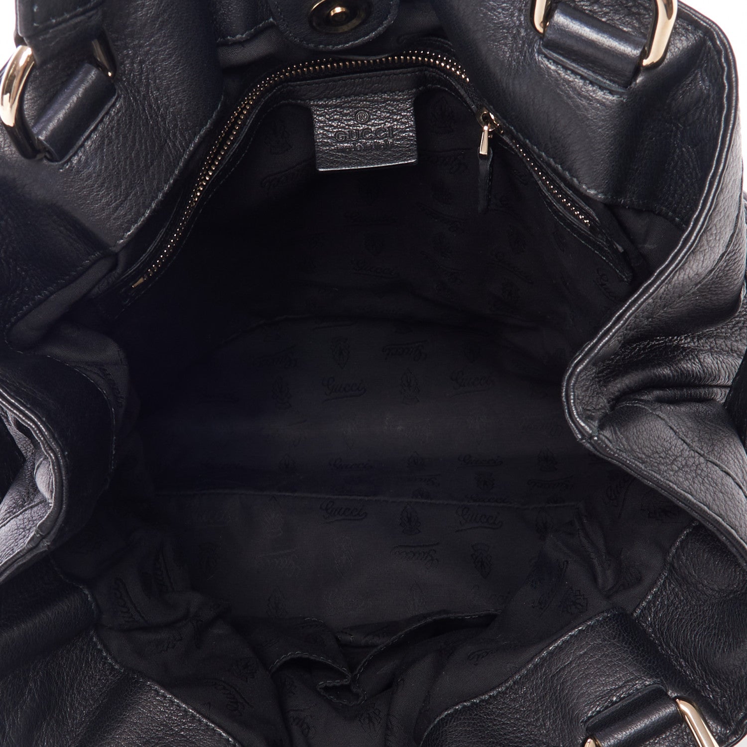 Gucci Deerskin Medium Sienna Bit Tote Black 6 of 8
