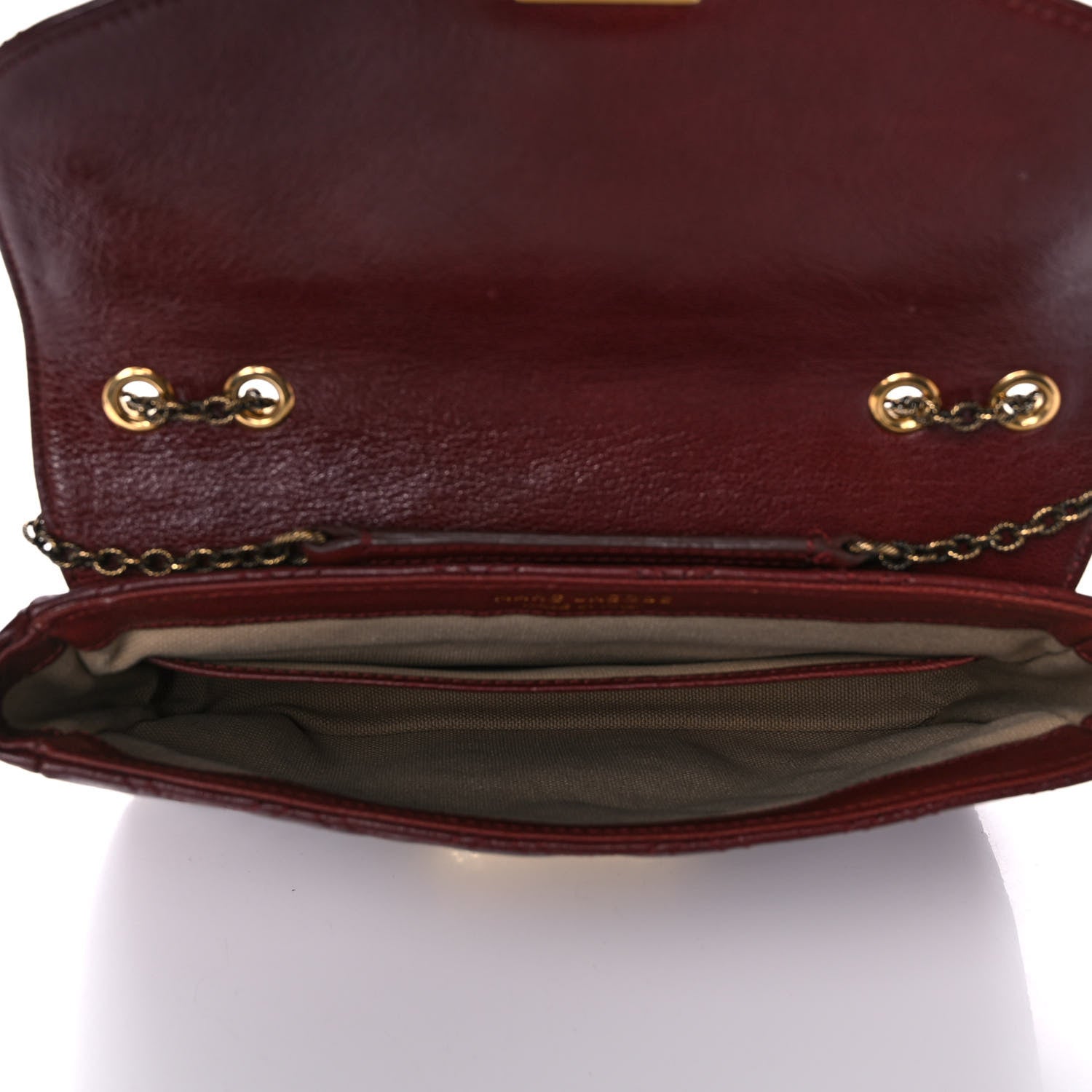 Marc Jacobs Lacquered Lambskin Baroque The Medium Single Flap Bordeaux 5 of 11