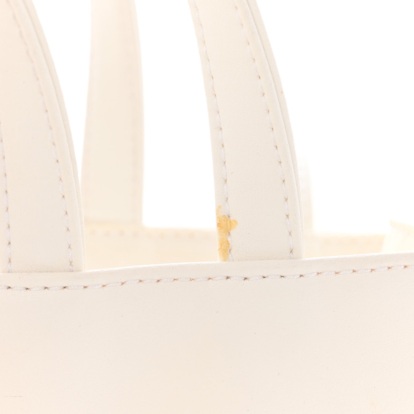 Vegan Leather Medium Shopping Bag White