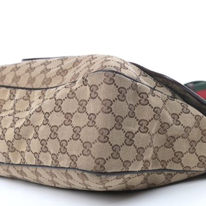 Gucci Monogram Web Medium Flap Messenger Beige Dark Brown 9 of 9