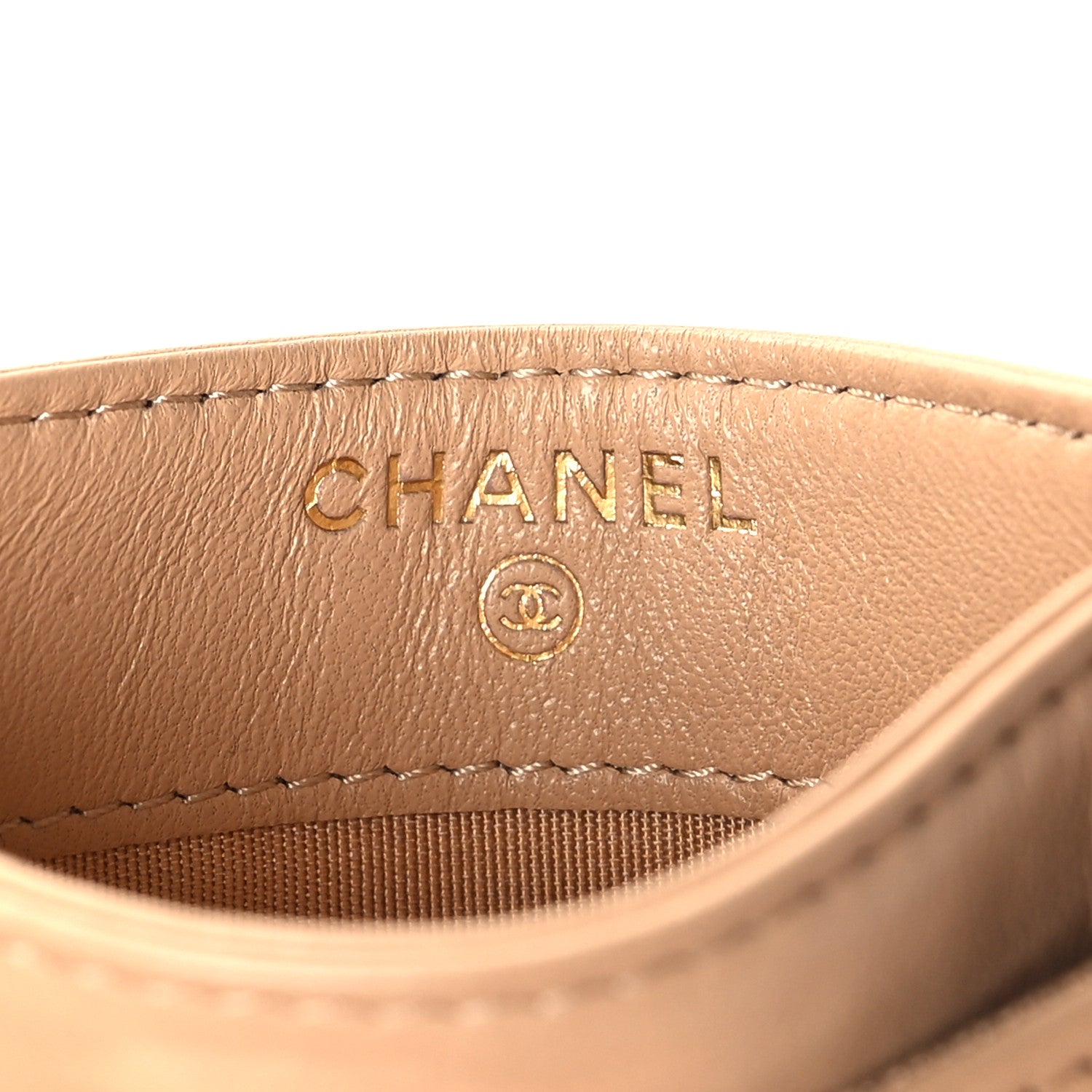 Chanel Lambskin Quilted Boy Card Holder Beige 7 of 9