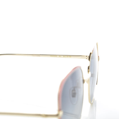 Gucci Acetate Oversize Square Frame GG0400S Sunglasses Gold 5 of 7