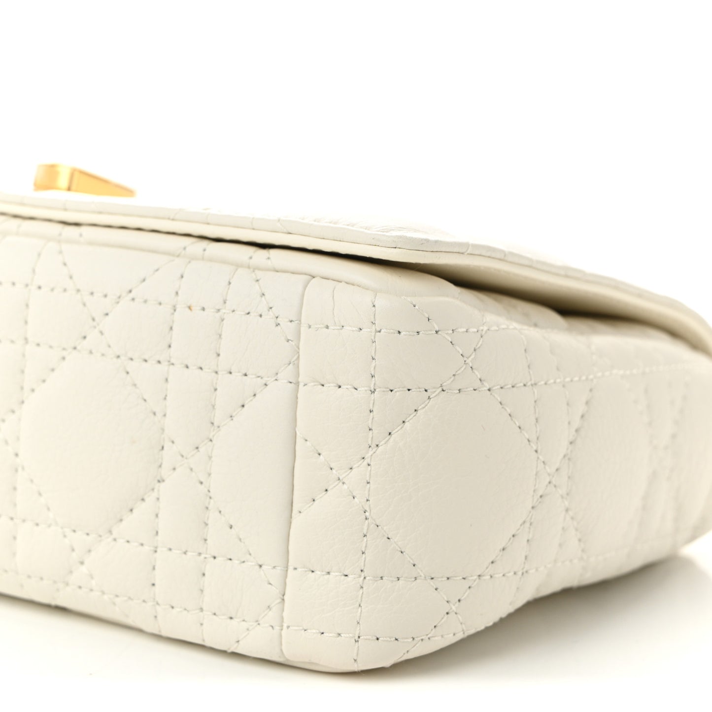 Lambskin Cannage Small Caro Bag Ivory