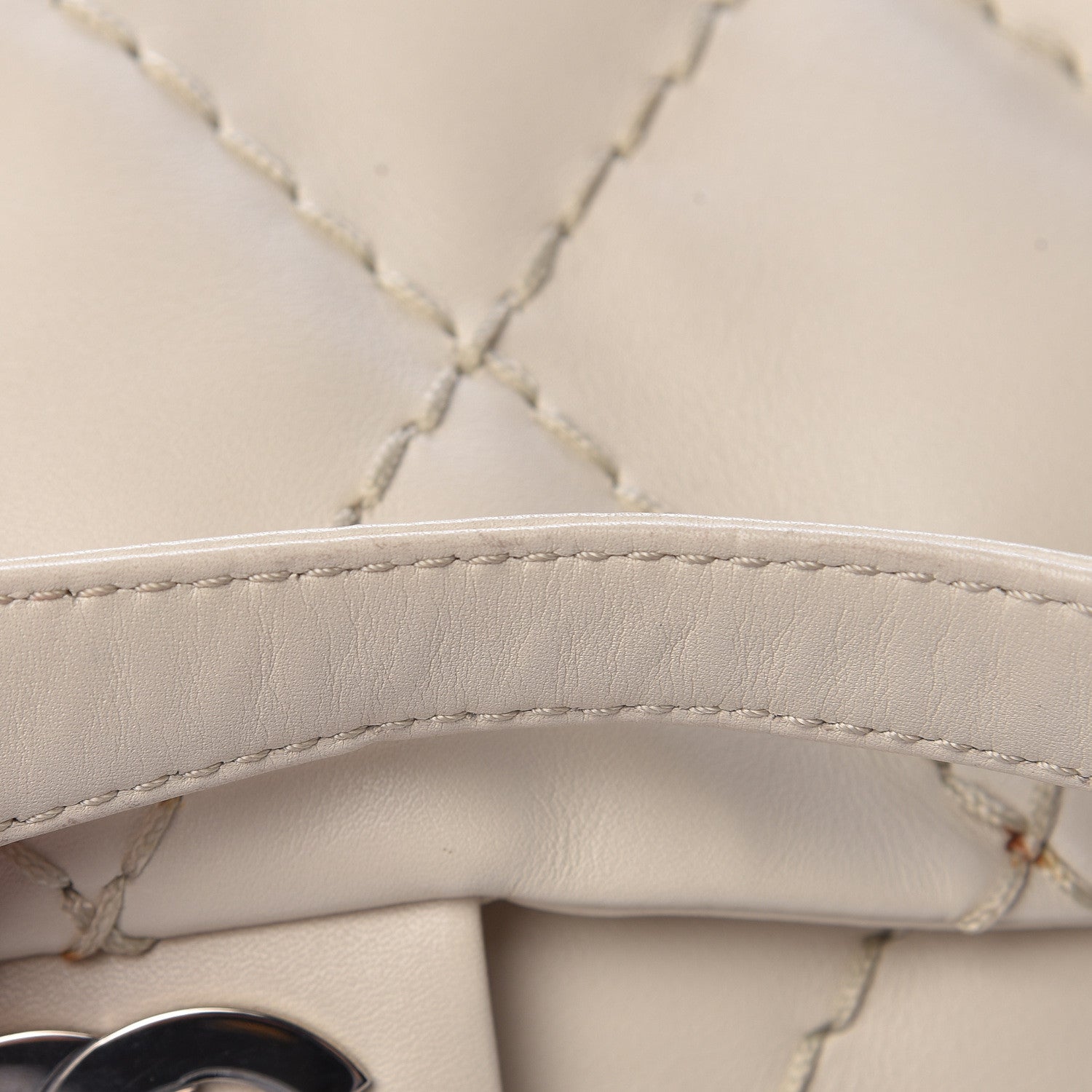Chanel Calfskin Stitched Large Expandable Flap Bag White 16 of 16