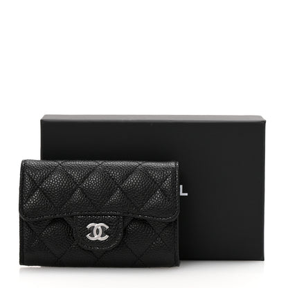 Chanel Caviar Quilted Flap Card Holder Wallet Black 8 of 8