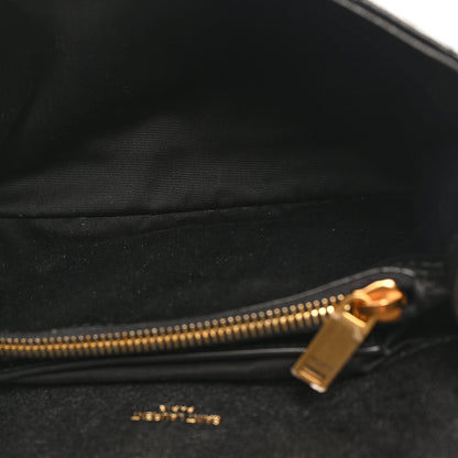 Saint Laurent Sheepskin Matelasse Chevron Monogram Medium College Bag Black 5 of 10