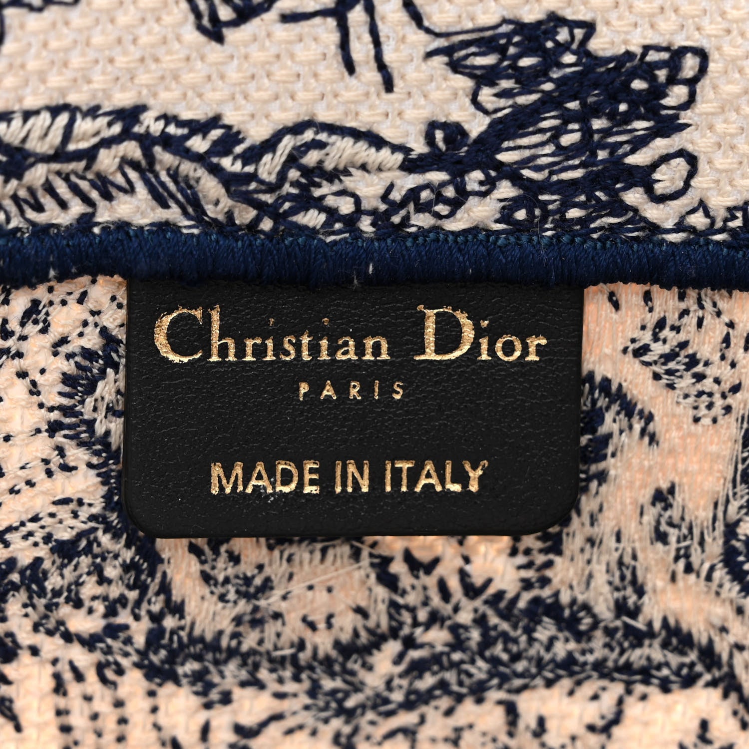Christian Dior Canvas Embroidered Medium Dioriviera Toile De Jouy Book Tote Blue 6 of 13