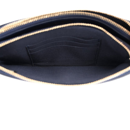 Chanel Caviar Quilted CC Filigree Clutch With Chain Navy 7 of 12