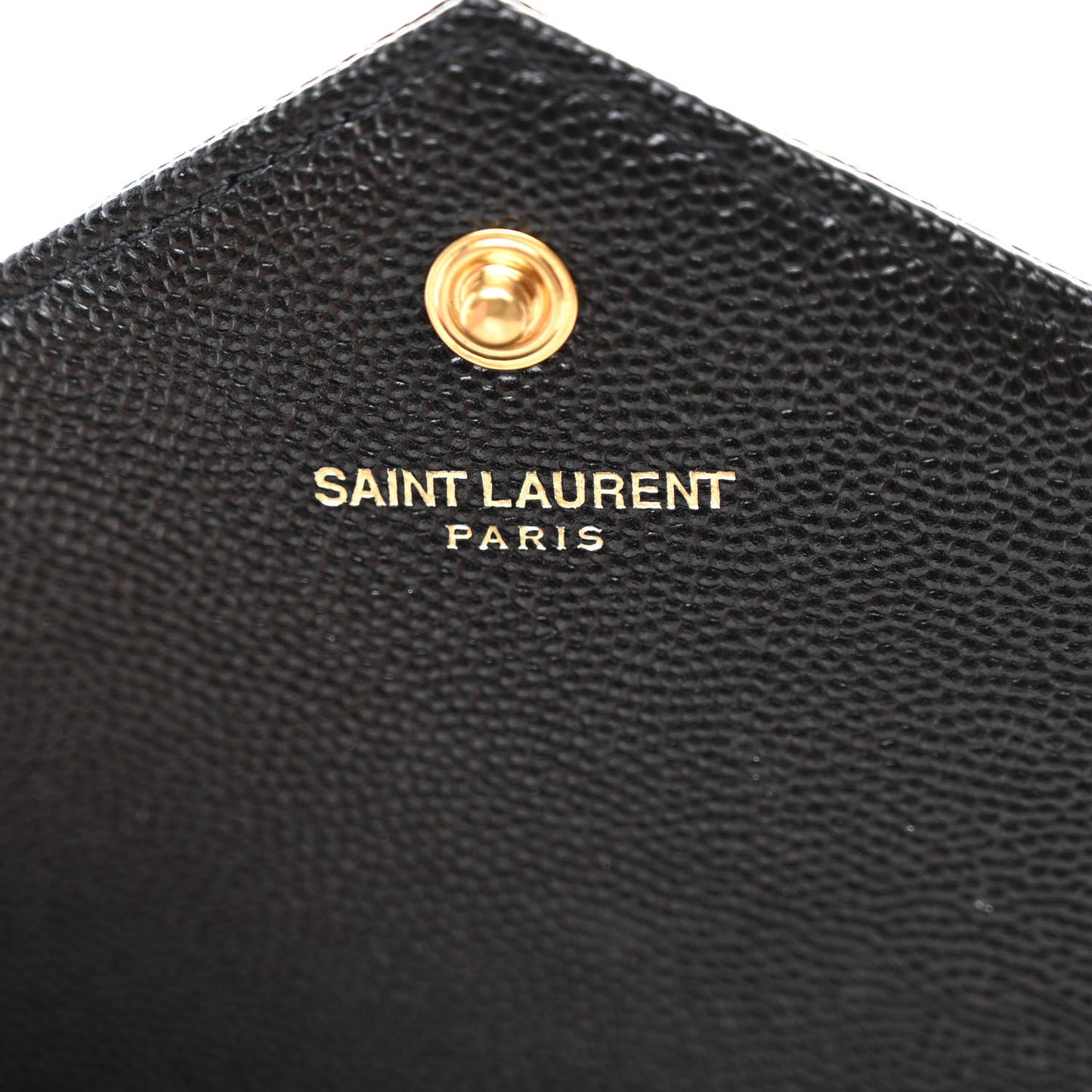 Grain De Poudre Matelasse Chevron Monogram Chain Wallet Black